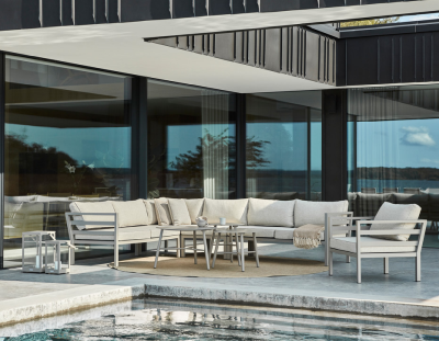 Weldon fåtölj khaki/beige allvädersdyna#3