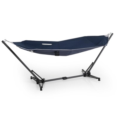 Leie hängmatta med stativ blå