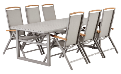 Andy positionsstol khaki/khaki, teak#4