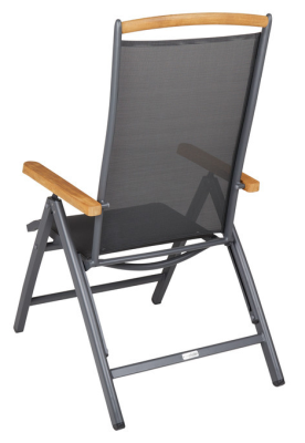 Andy positionsstol antracit/antracit, teak#2