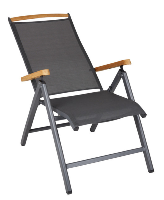 Andy positionsstol antracit/antracit, teak#3