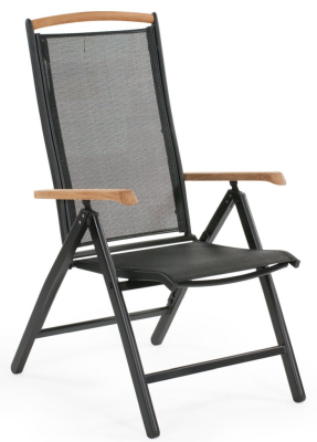 Andy positionsstol svart/svart, teak