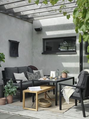 Rana utegrupp hög 3+1+1+bord svart#2