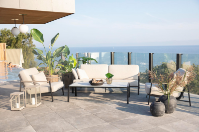 Lyra fåtölj svart med dyna sand#5