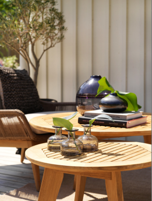 Kastos soffbord D90x50 cm teak#2