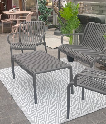 Capri loungeset 2+1+1+bord grå plast#4