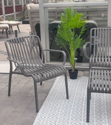 Capri loungeset 2+1+1+bord grå plast#5