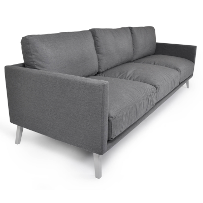 Easy soffa 3-sits Sunbrella Ljusgrå/vit alu#2