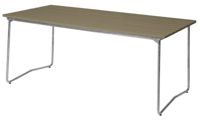 Bord B31 170 ljusgrön lackad ek/varmförzinkat stål - Grythyttan