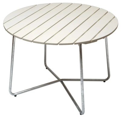 Bord 9A 100 vitlackad ek/varmförzinkat stål- Grythyttan