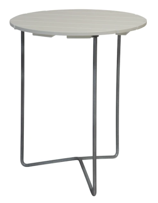 Bord 6B 60 vitlackad ek/varmförzinkat stål - Grythyttan