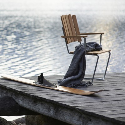 A2 fåtölj teak/varmförzinkat stål - Grythyttan#2