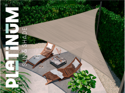 Coolfit segelduk triangel 500x500x500 cm greige#2