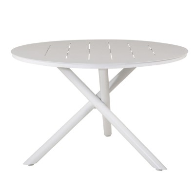 Alma bord 120 cm vit aluminium