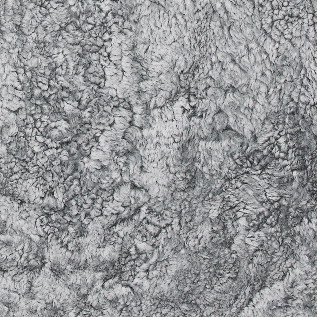 Curly fårskinn charcoal silvergrå