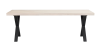 Brooklyn matbord 220x95 vitpigmenterad ek/X-ben svart metall
