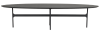 Colton soffbord ovalt 180x50 cm svart ask/svart metall#1