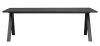 Carradale matbord 220 svart ek/V-ben svart metall