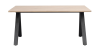 Carradale matbord 170 vitpigmenterad ek/V-ben svart metall