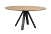 Carradale matbord Ø150 ek/V-ben svart metall