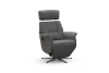 Lissabon fåtölj flip-up motorrecliner med lyft tyg Austin antracitgrå