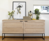Everett sideboard 160 vitpigmenterad ek/svart#2