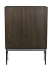 Halifax skåp 100 brun ek/svart metall