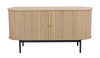 Haddington sideboard 142 vitpigmenterad ek/svart