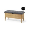 Klinte bänk 90 cm oljad ek med fårpälsimitation