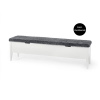 Klinte bänk 160 cm vitlack med fårpälsimitation