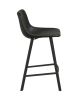 Auburn barstol svart konstläder/svarta metallben#2