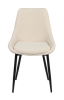 Sierra stol beige bouclétyg/svarta metall ben