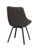 Alison stol mörkgrå microfiber/svarta metallben snurr#7