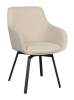 Alison karmstol ljusbeige tyg/svarta metallben snurr#2
