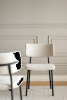 Herbster stol beige tyg/svarta metallben#6