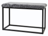 Palle 80 Curly fårskinn charcoal silvergrå/svart