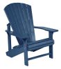 Classic Adirondack däckstol med fotpall navy blue#1