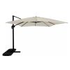 Roma DeLuxe sidoarmsparasoll 300x300 cm natur inkl. cover
